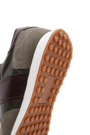 Men's Khaki Leather Suede Detailed Sneaker | Derimod