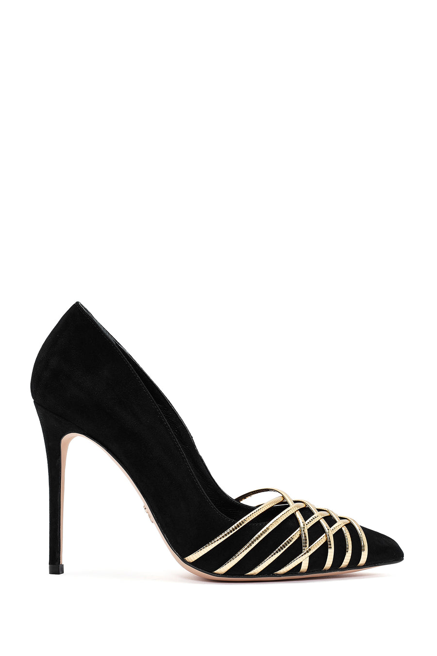 Kadın Siyah İnce Topuklu Süet Deri Stiletto 24WFD122810 | Derimod