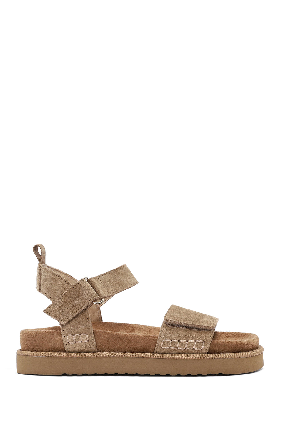 Women's Brown Thick Soled Suede Leather Sandals 26SFD405310 | Derimod