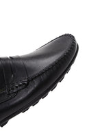 Men's Black Leather Classic Loafer | Derimod