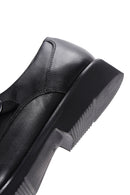 Erkek Siyah Deri Çift Tokalı Klasik Ayakkabı | Derimod