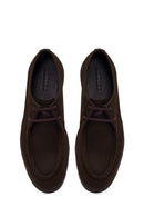 Male Brown Lace-Up Thick-Soled Nubuck Leather Casual Shoes | Derimod
