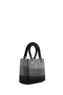 Women's Black Chain Strap Stone Mini Handbag | Derimod