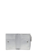 Kadın Gümüş Örgü Cüzdan | Derimod