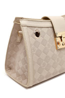 Women's Cream Long Strap Printed Shoulder Bag | Derimod