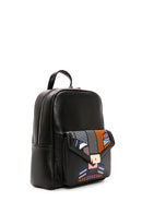 Women's Black Faux Leather Backpack | Derimod