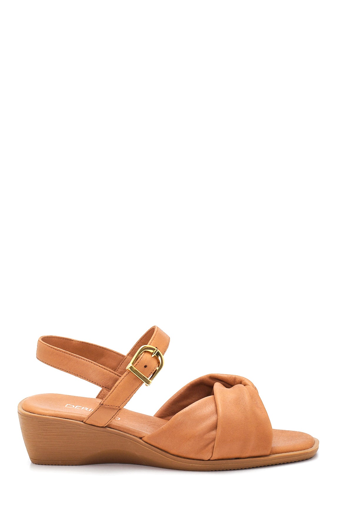 Women's Tan Leather Comfort Sandals 22SFD151818 | Derimod