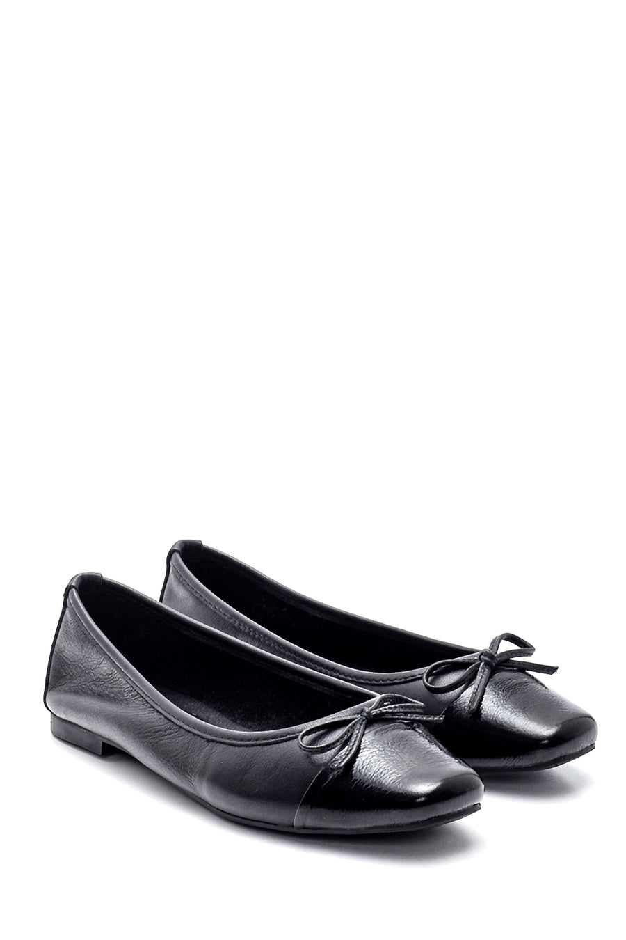 Women's Leather Bow Ballerina Ballet