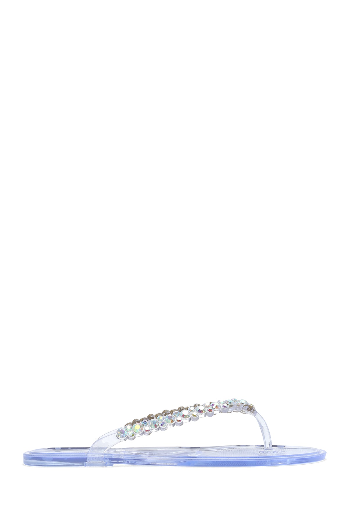 Kadın Şeffaf Parmak Arası Taşlı Jelly Terlik