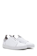 Men's White Leather Sneaker | Derimod