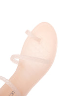 Women's Beige Transparent Jelly Flat Sandals | Derimod