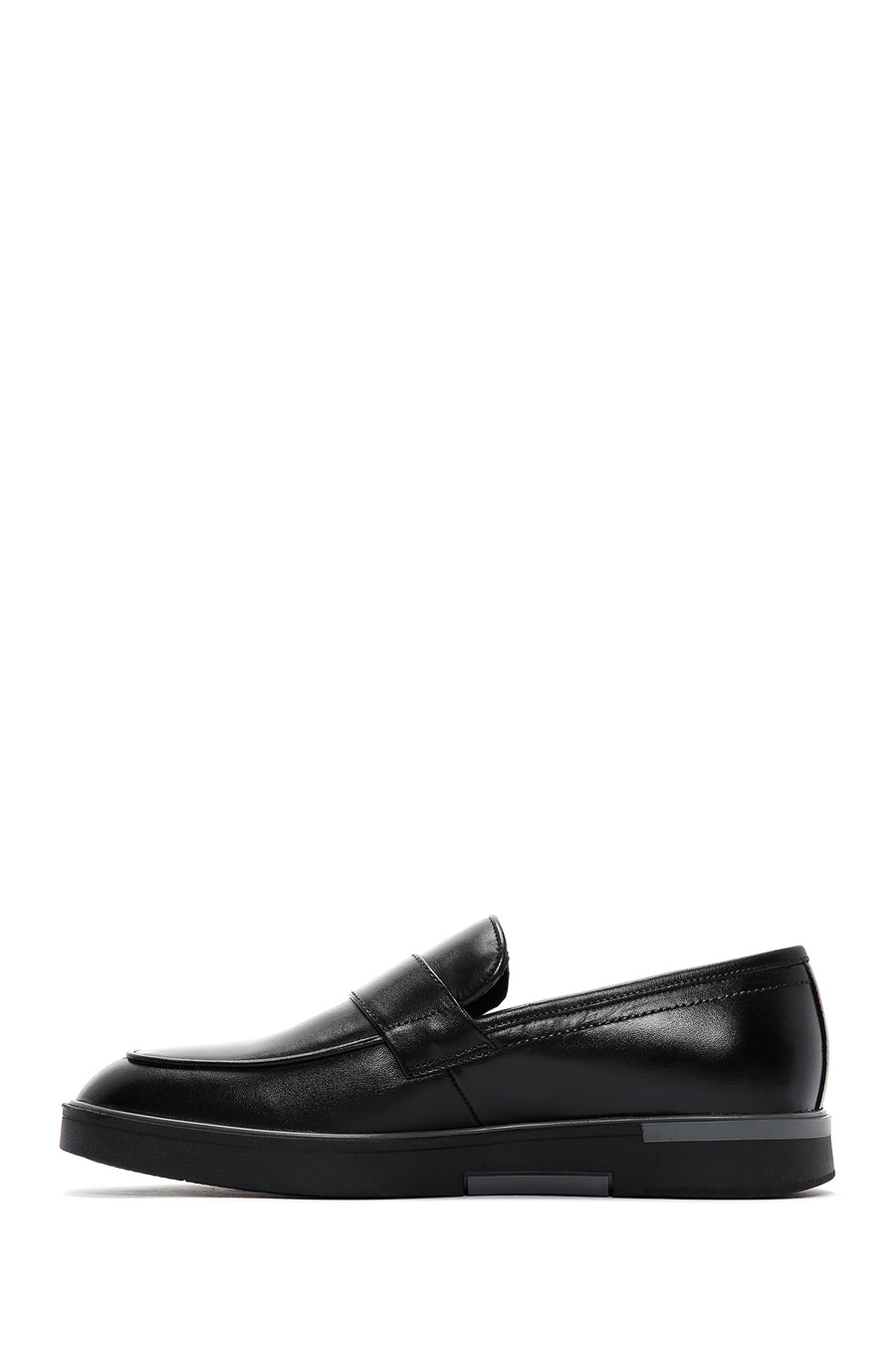 Men's Black Leather Casual Loafer