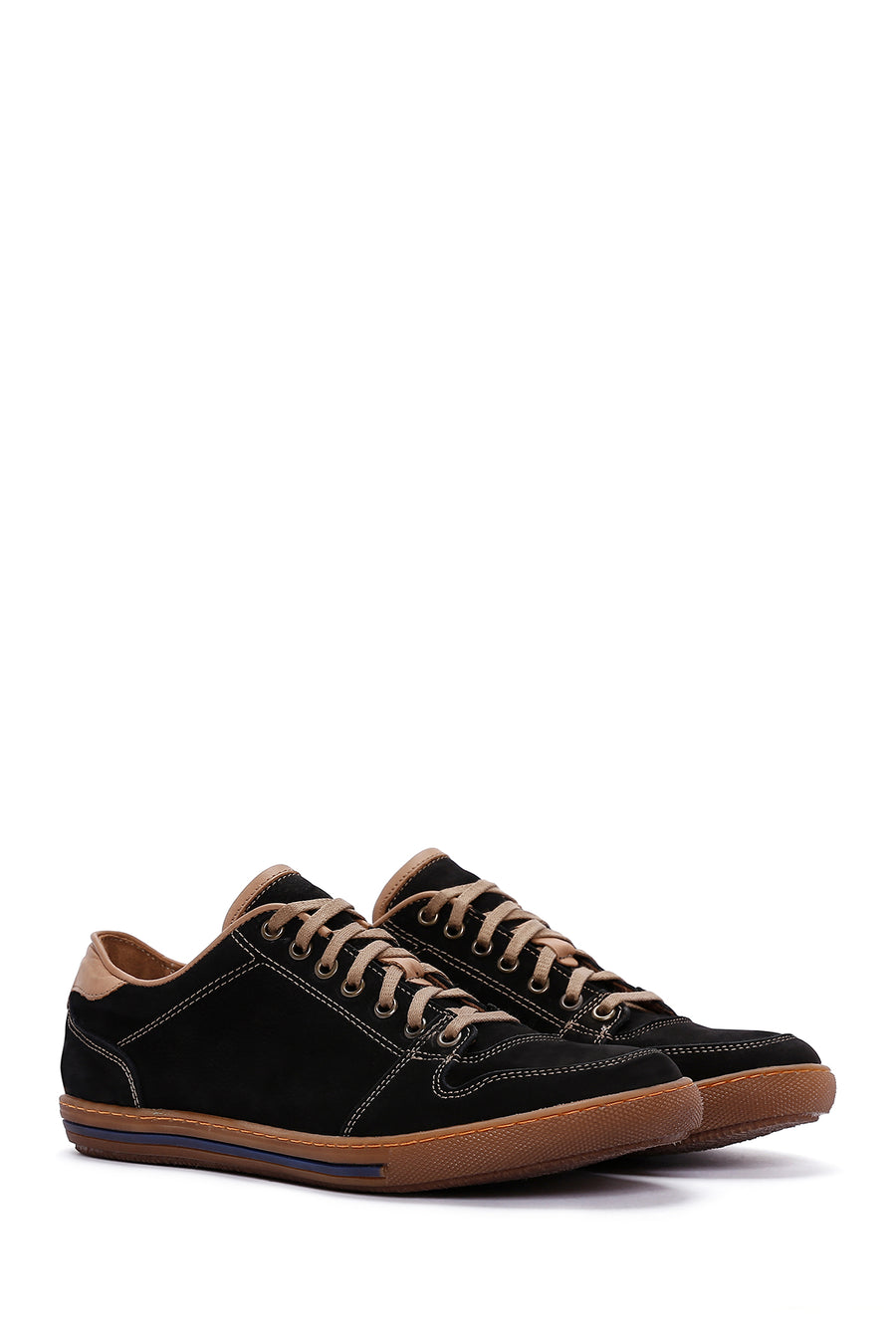 Men's Black Nubuck Leather Sneaker