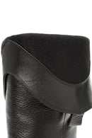 Woman Black Chunky Heels Leather Cowboy Boots | Derimod