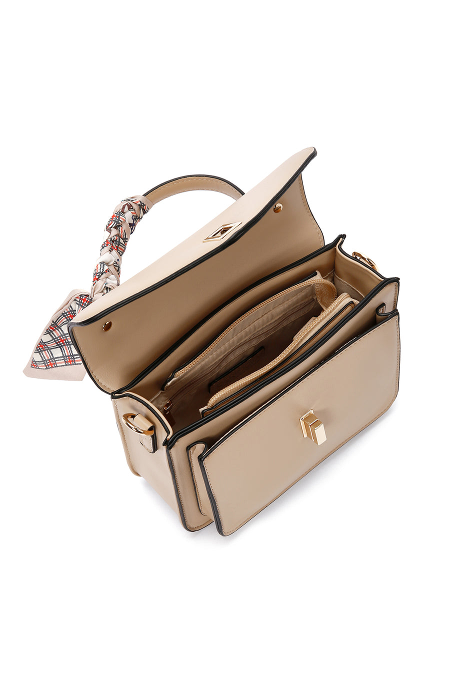 Women's Beige Long Strap Shoulder Bag