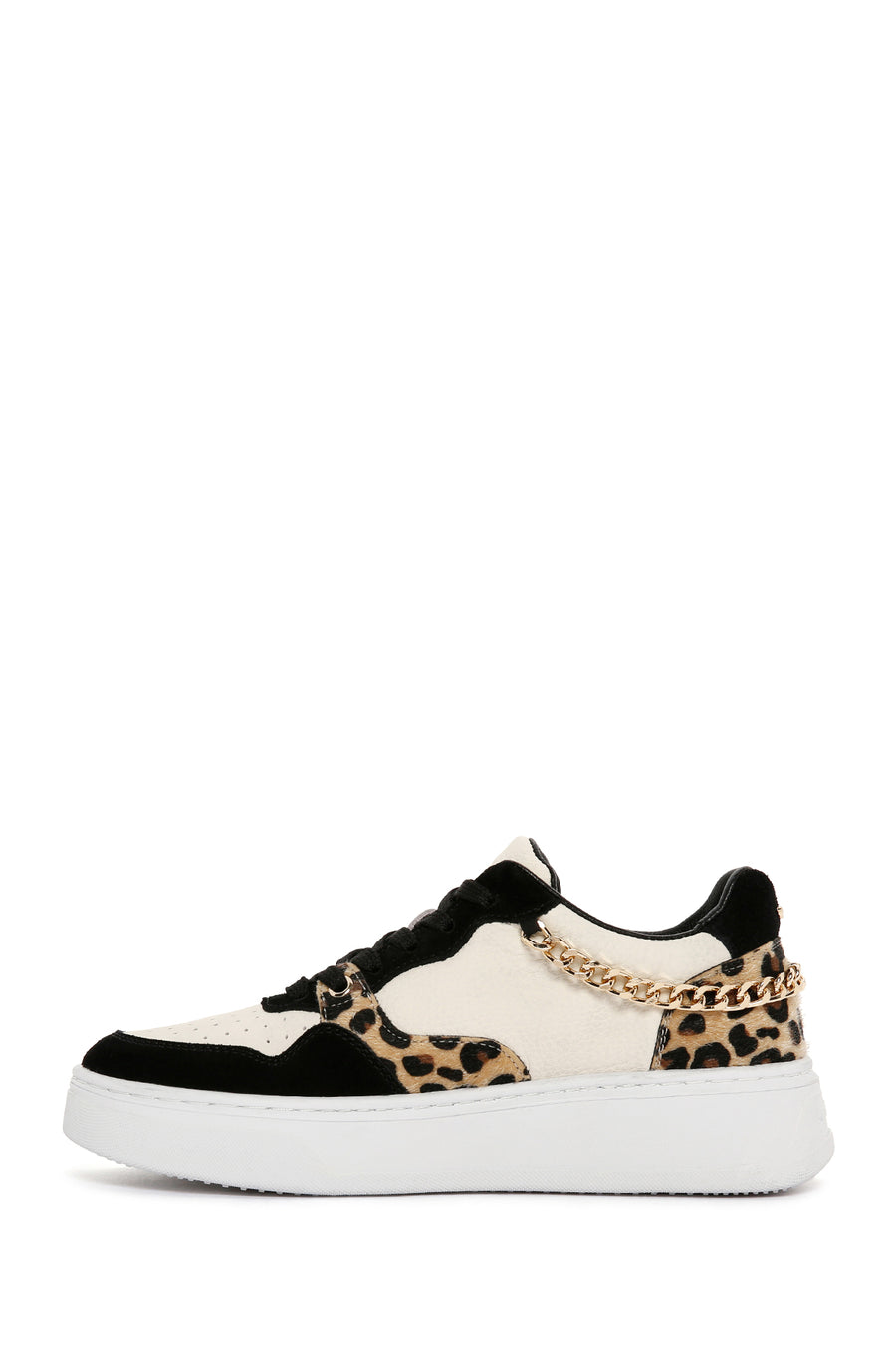 Alberto Guardiani Kadın Siyah Zincirli Deri Sneaker
