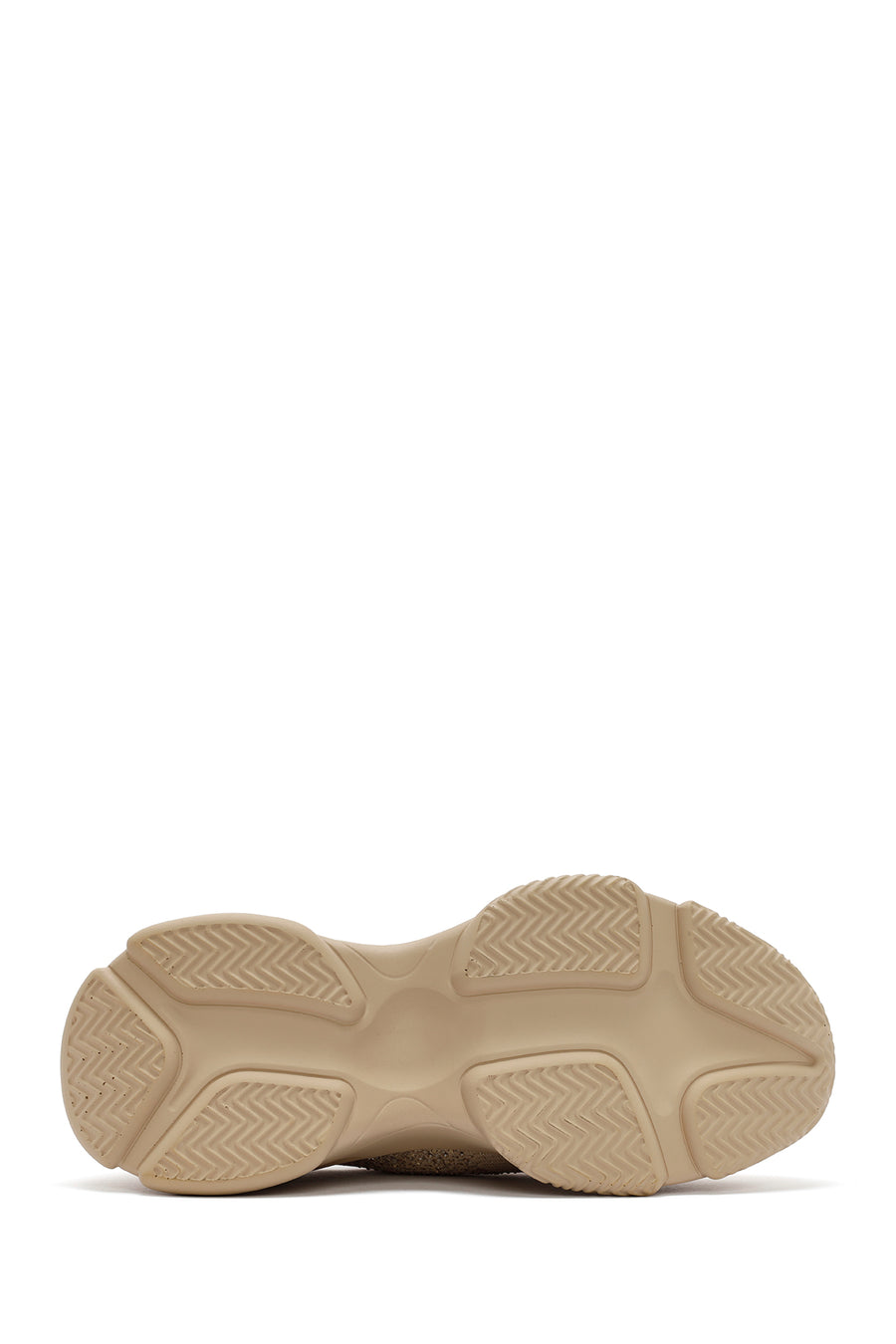 Derimod Zero Woman Beige Lace-Up Stone-Detail Fabric Sneaker