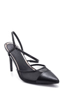 Beige Women's Pointed Toe Heeled Shoes | Derimod