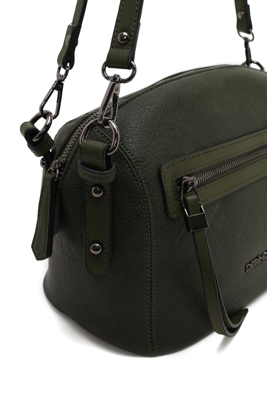 Woman Green Long-Strap Crossbody Bag
