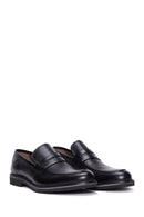 Men's Black Leather Casual Loafer | Derimod