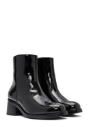 Women's Black Zippered Low Heel Boots | Derimod