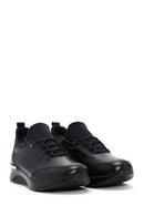 Women's Black Thick Sole Leather Casual Sneaker | Derimod