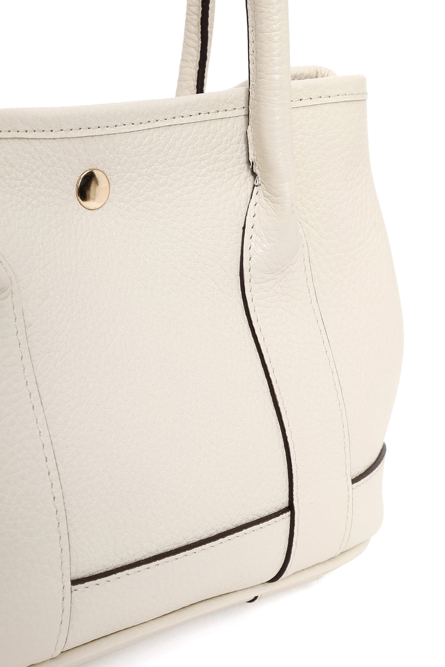 Woman Cream Long-Strap Mini Leather Shoulder Bag