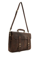 Men's Brown Leather Briefcase | Derimod