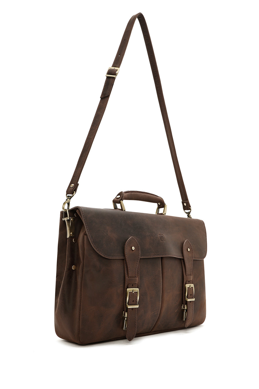 Men's Brown Leather Briefcase