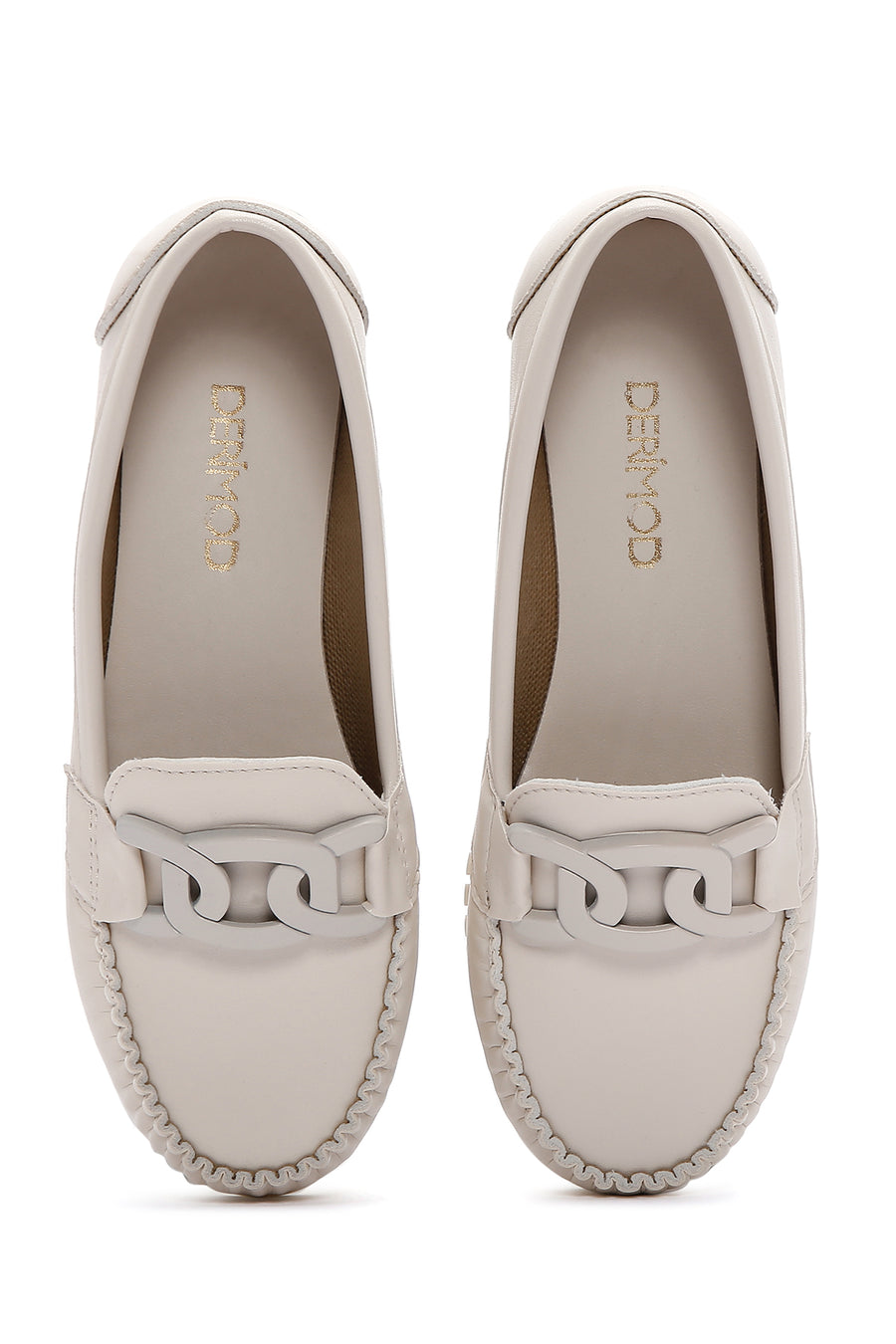 Kadın Bej Toka Detaylı Loafer
