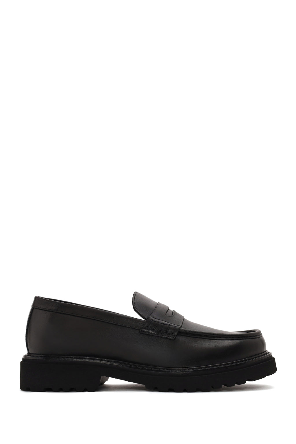 Erkek Siyah Deri Casual Loafer