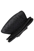 Unisex Black Long Strap Crocodile Pattern Leather Briefcase | Derimod