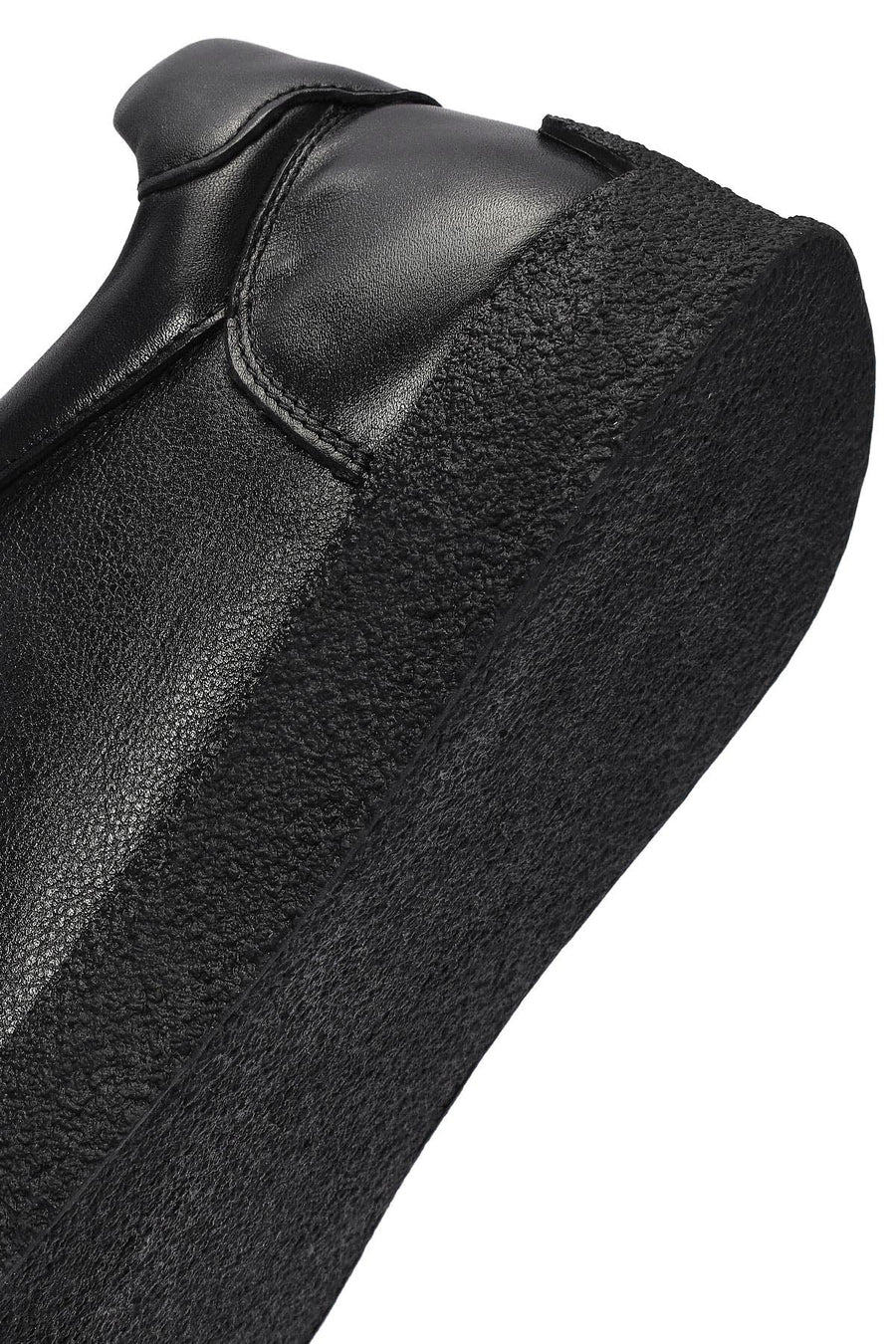 Men's Black Lace-up Leather Sneaker