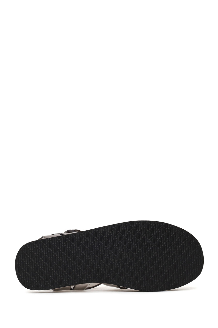 Woman Black Buckled Jelly Transparent Sandal