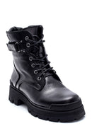 Women's Leather Zippered Boots | Derimod