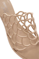 Women's Beige Patterned Jelly Slippers | Derimod