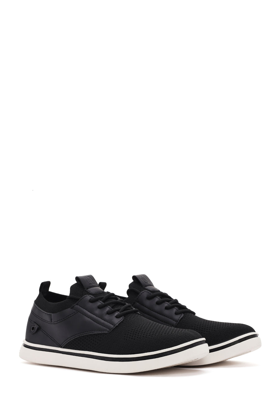 Erkek Siyah Bağcıklı Kumaş Sneaker