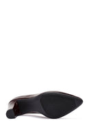 Derimod Gritti Women's Burgundy Thick Heel Patent Leather Stiletto | Derimod