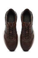 Men's Brown Lace-Up Leather Casual Sneakers | Derimod