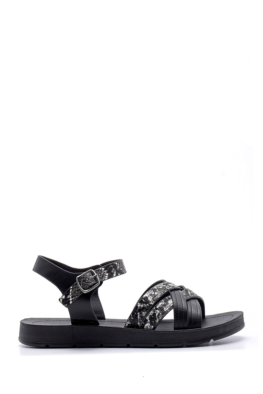 Women's Snakeskin Patterned Sandals 20SFE278726 | Derimod
