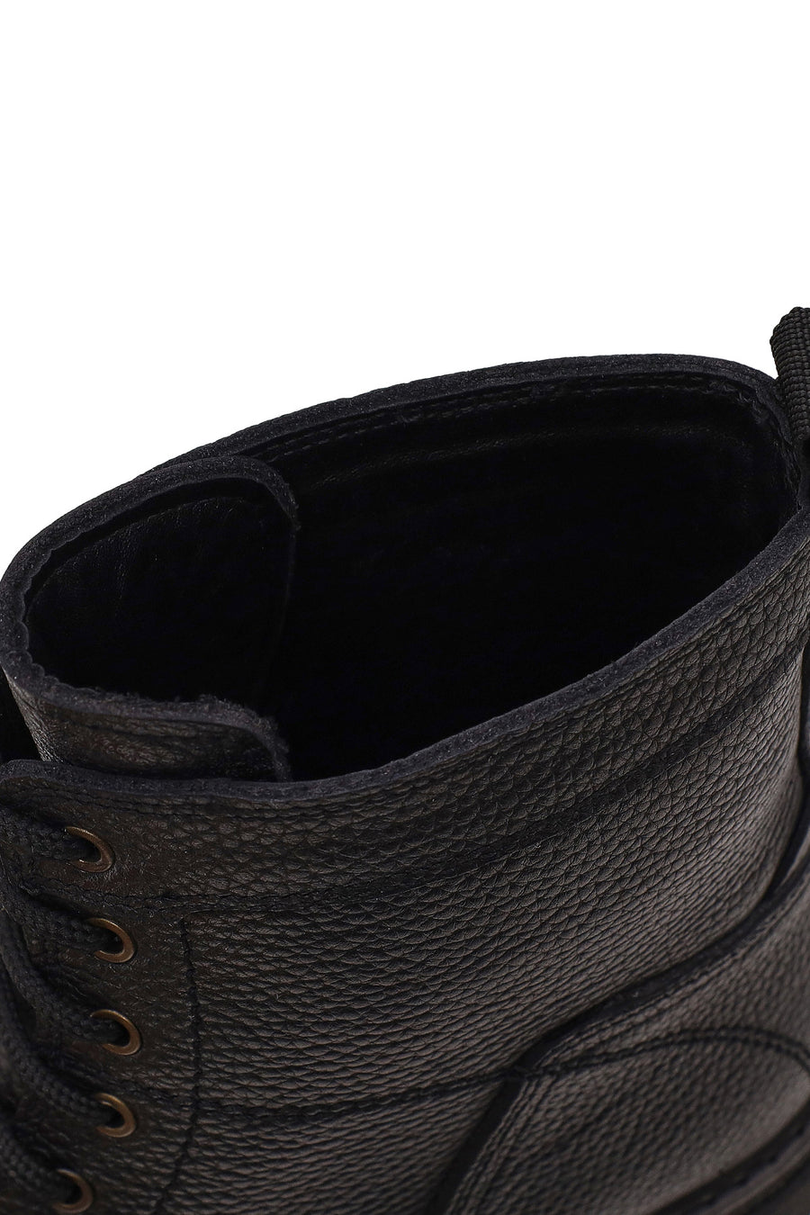 Male Black Lace-up Leather Casual Boots