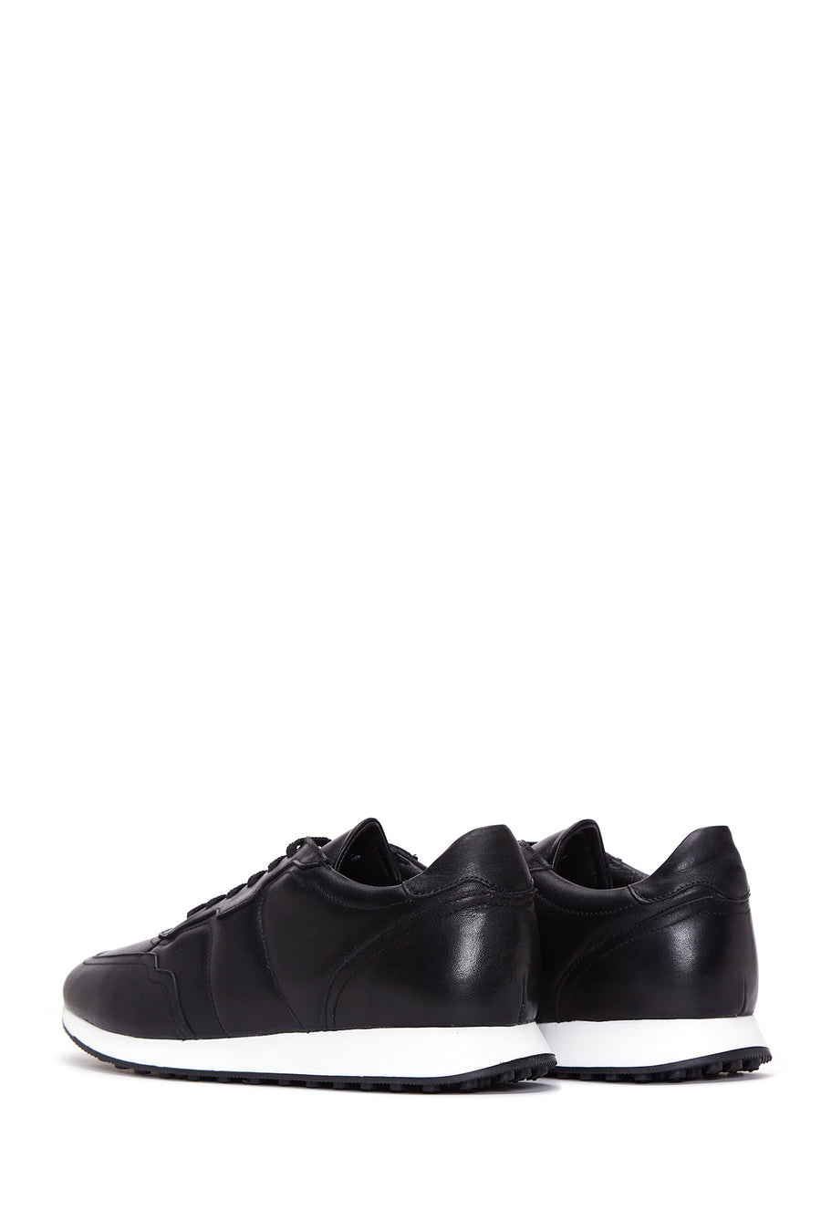 Men's Black Leather Sneaker