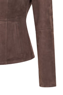 Lucy Woman Gray Double-Sided Leather Suede Jacket | Derimod