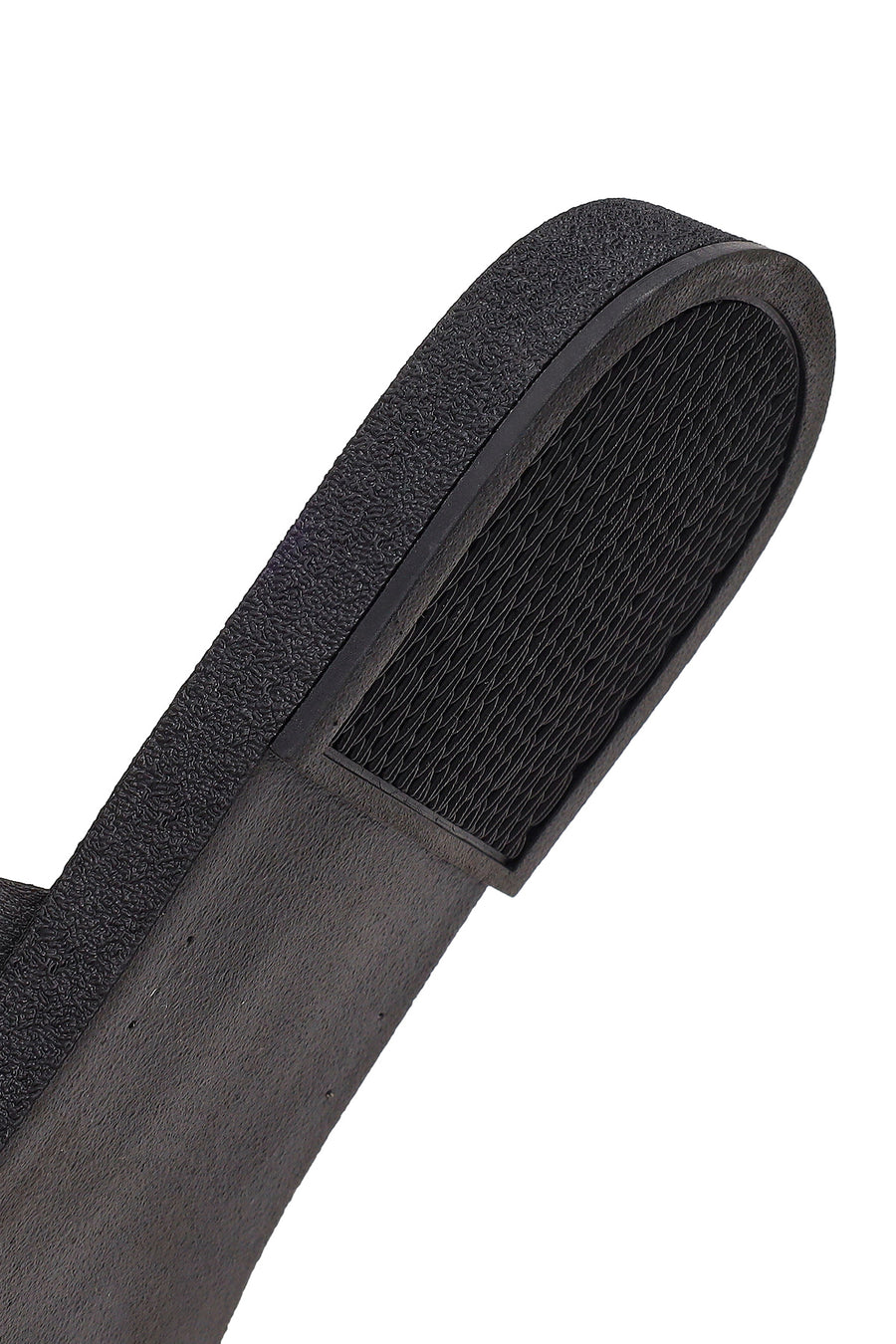Women's Black Leather Slippers