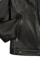 Lesi Woman Black Short Leather Jacket | Derimod