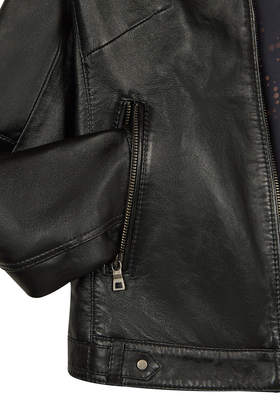 Lesi Woman Black Short Leather Jacket