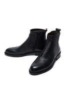 Men's Black Leather Classic Boots | Derimod