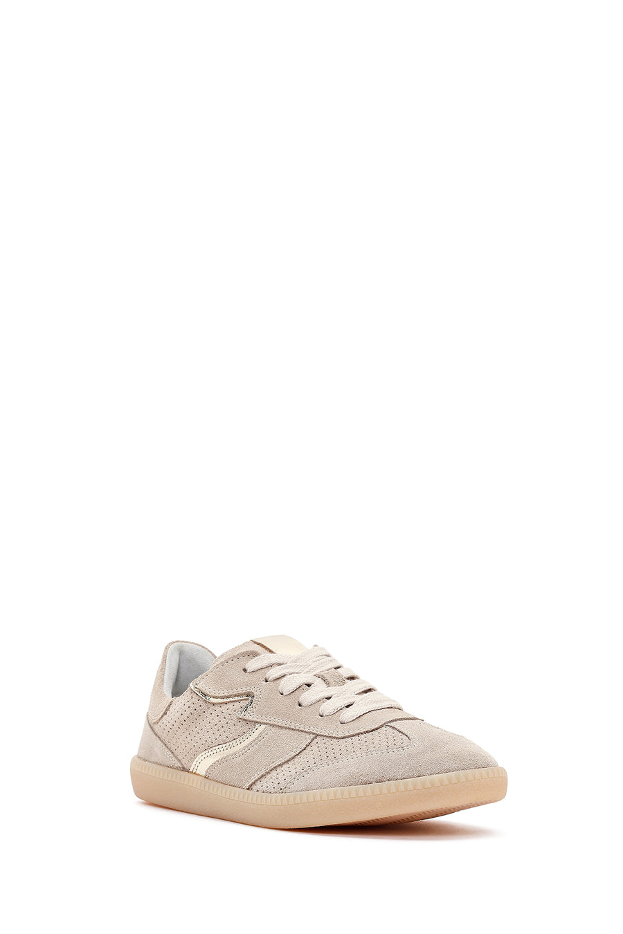 Kadın Bej Bağcıklı Süet Deri Sneaker