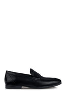 Geox Men's Black Sapienza Leather Loafer | Derimod