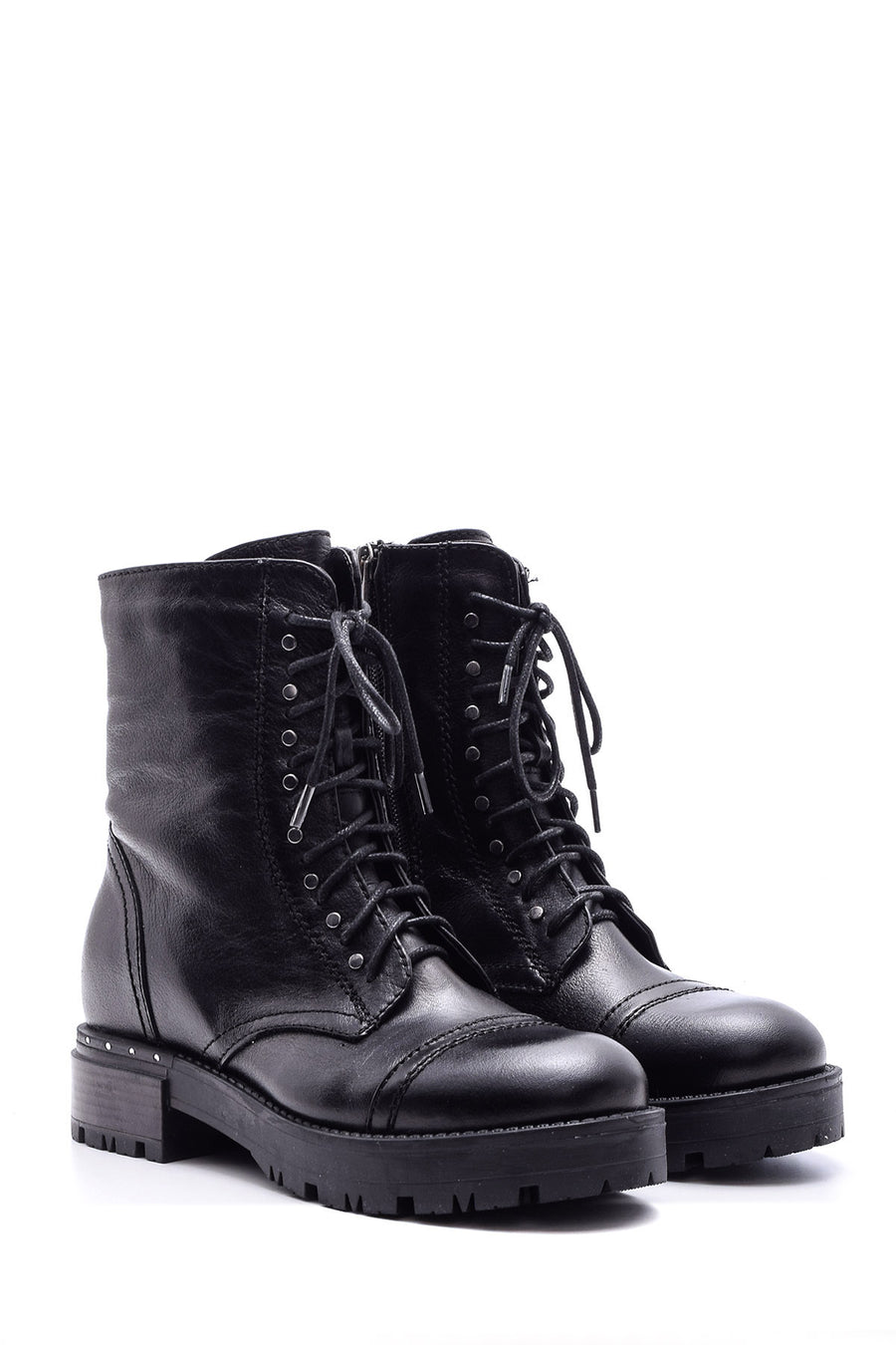 Women's Lace-up Leather Boots